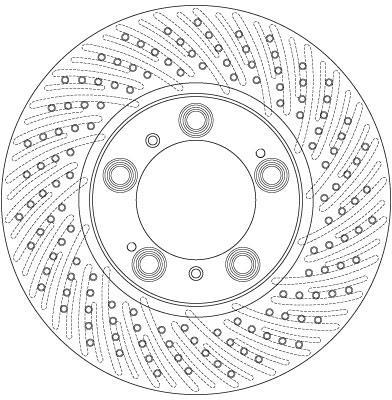 Disque de frein avant droit TRW ref. DF6213S