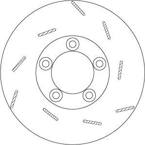 Disque de frein arrière droit TRW ref. DF6321S