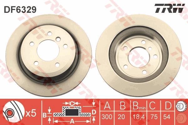 Disques de frein TRW ref. DF6329