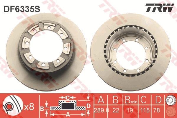 Discos de freno TRW ref. DF6335S