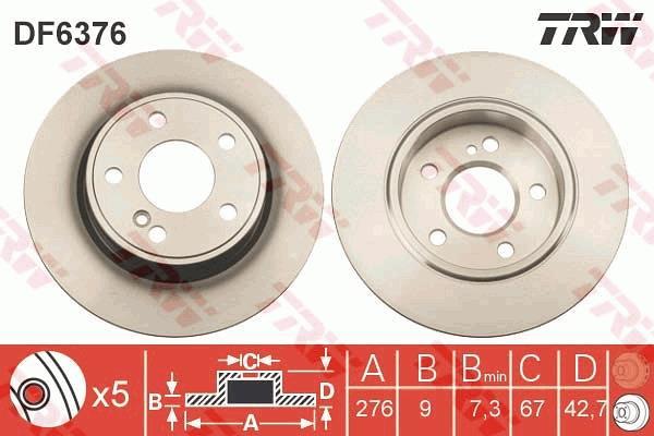 Disques de frein TRW ref. DF6376