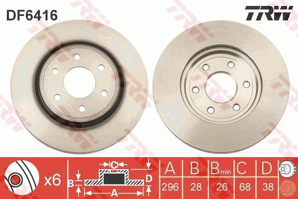 Disques de frein TRW ref. DF6416