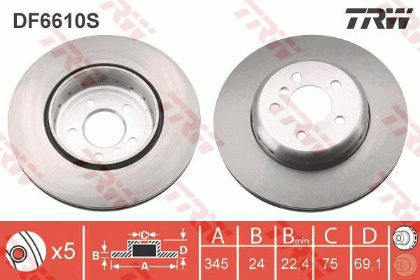Disques de frein TRW DF6610S