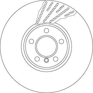 Disque de frein avant gauche TRW DF6611S