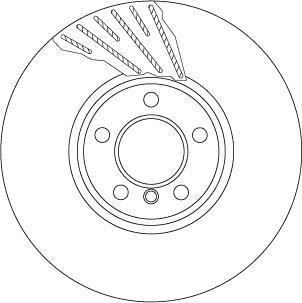 Disco de frenos delantero derecho TRW ref. DF6612S