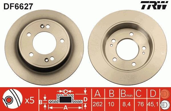 Disques de frein TRW ref. DF6627