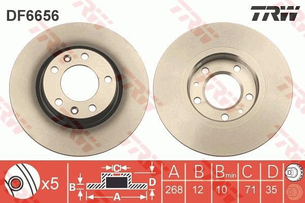 Discos de freno TRW ref. DF6656