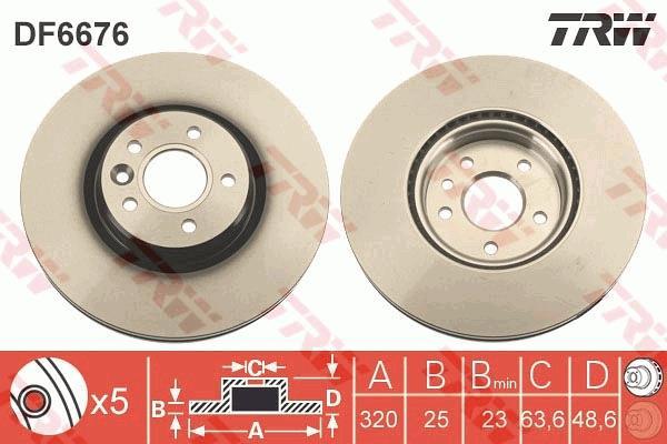 Disques de frein TRW ref. DF6676S