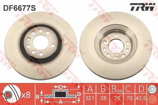 Disques de frein TRW ref. DF6677S