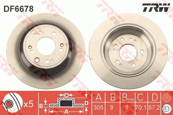 Disques de frein TRW ref. DF6678