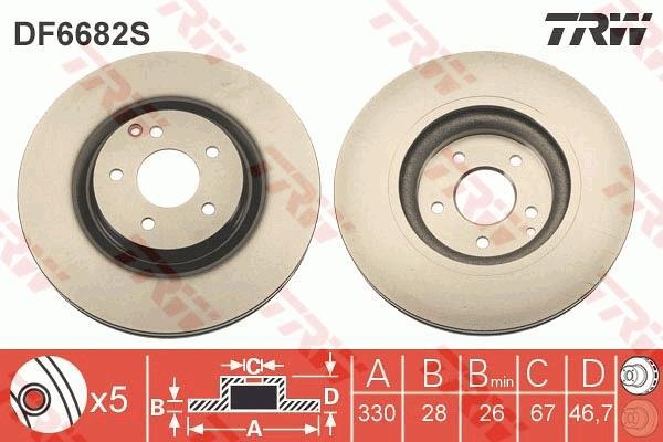 Disques de frein TRW ref. DF6682S