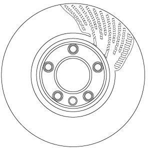 Disco de frenos delantero izquierdo TRW ref. DF6697S