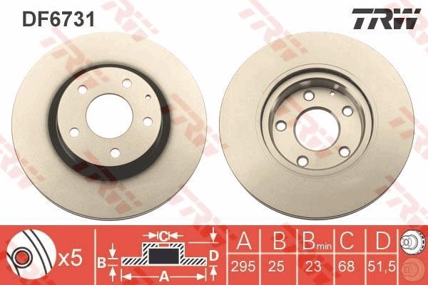 Disques de frein TRW ref. DF6731