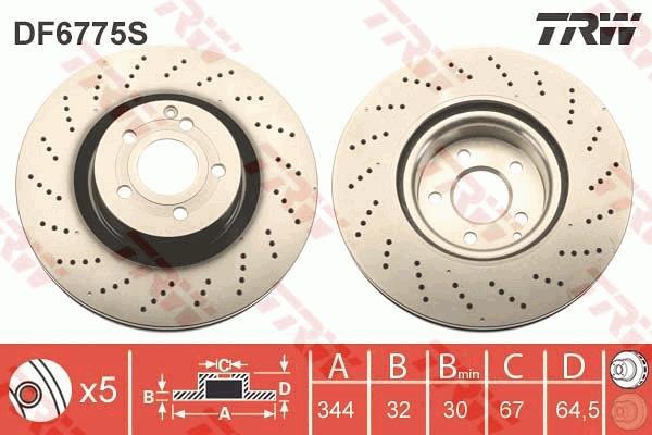 Disques de frein TRW ref. DF6775S