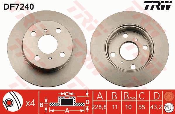 Disques de frein TRW ref. DF7240