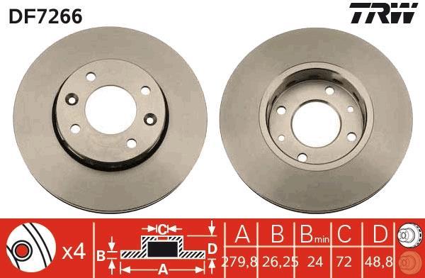Disques de frein TRW ref. DF7266