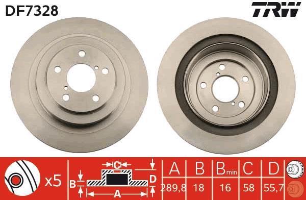 Disques de frein TRW ref. DF7328
