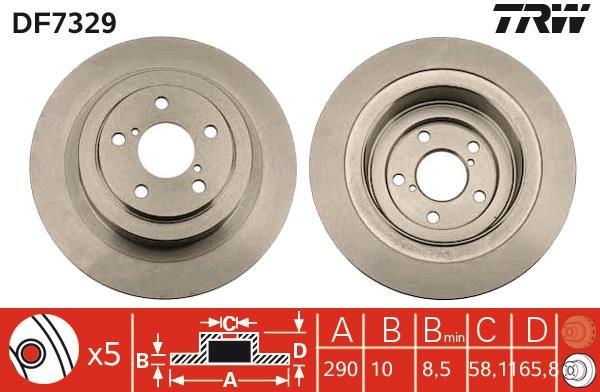 Disques de frein TRW ref. DF7329