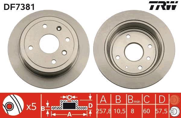 Disques de frein TRW DF7381