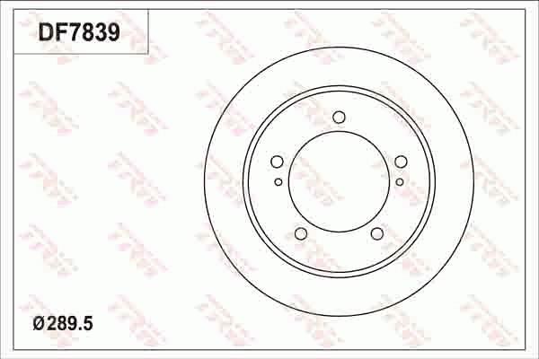 Disques de frein TRW ref. DF7839