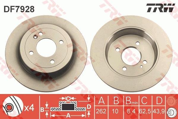 Disques de frein TRW ref. DF7928