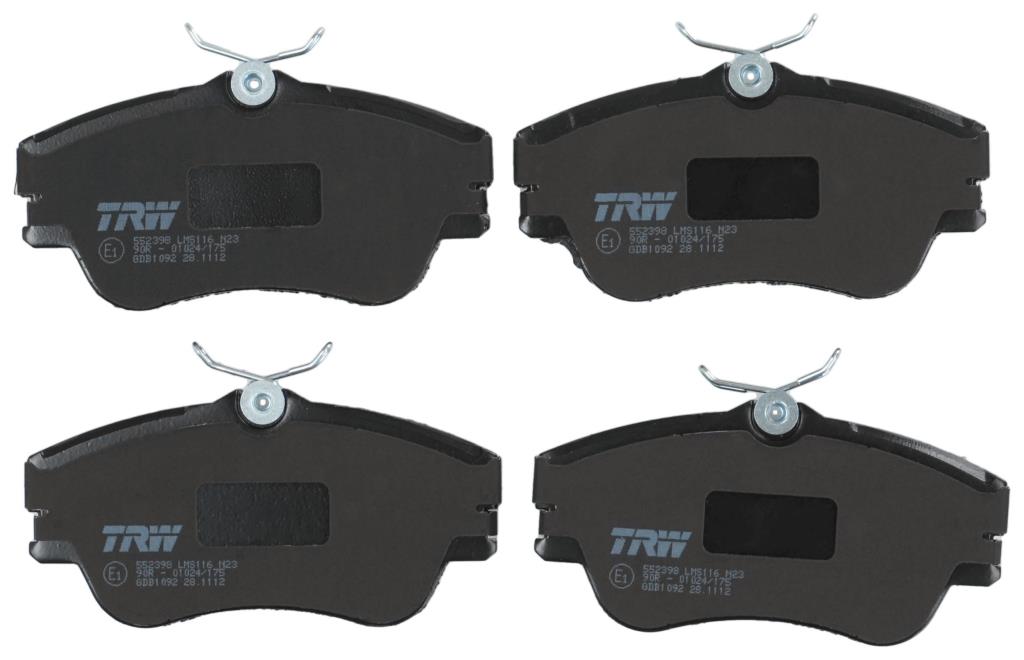 Jeu de 4 plaquettes de frein TRW GDB1092