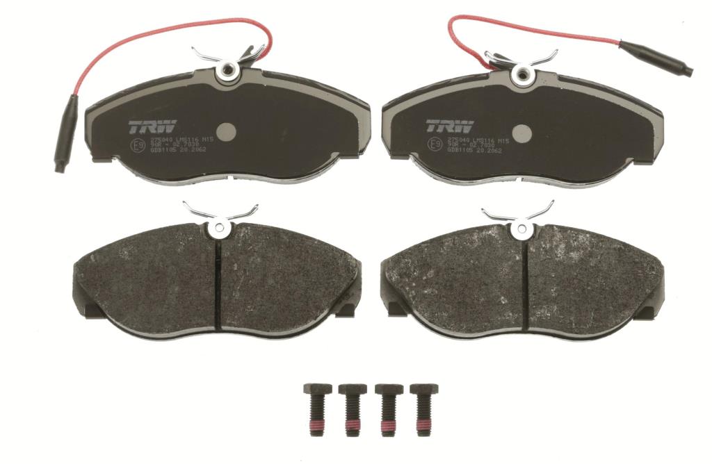Jeu de 4 plaquettes de frein TRW ref. GDB1105