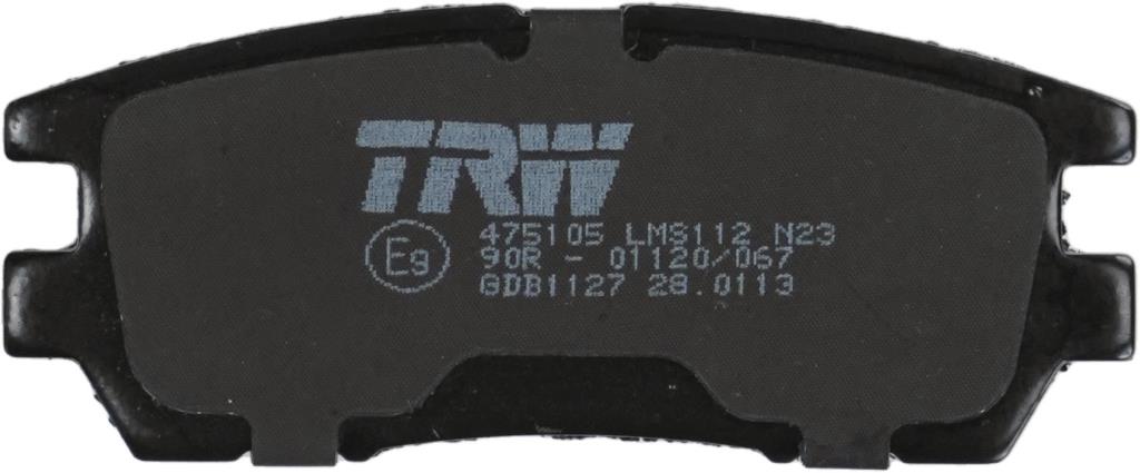 Jeu de 4 plaquettes de frein TRW GDB1127