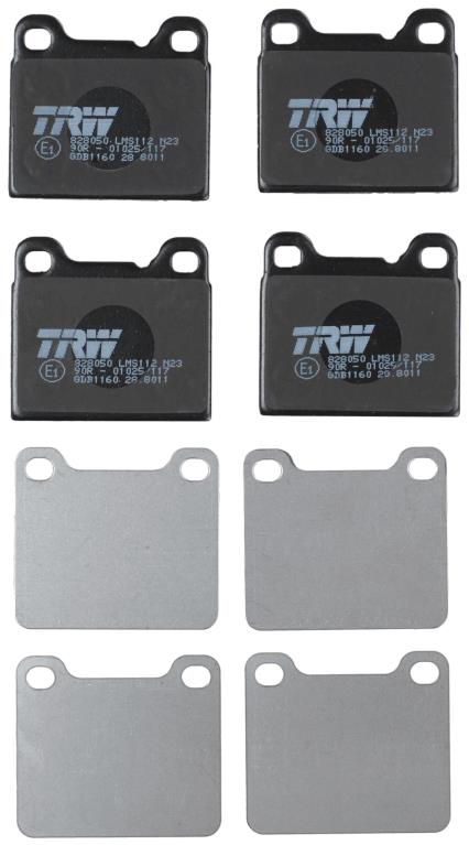 Jeu de 4 plaquettes de frein TRW ref. GDB1160