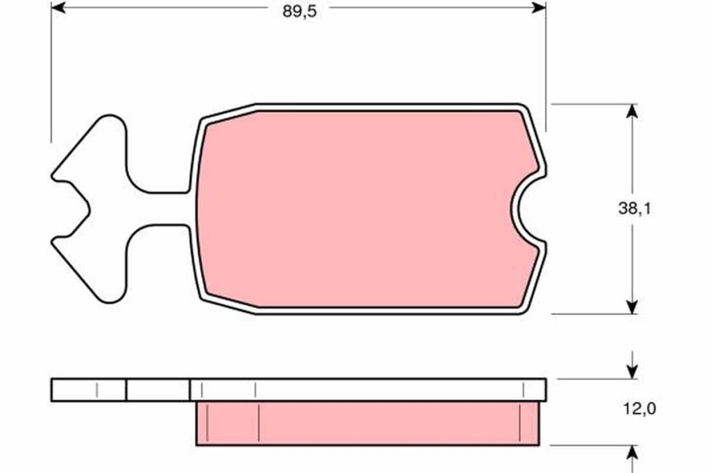 Jogo de 4 pastilhas de travão TRW ref. GDB127