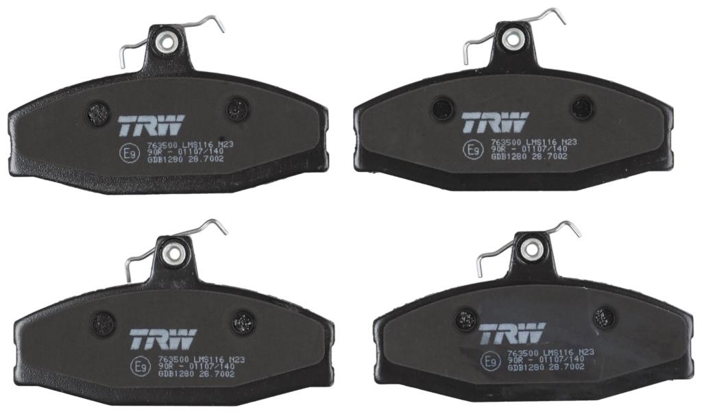 Jeu de 4 plaquettes de frein TRW ref. GDB1280