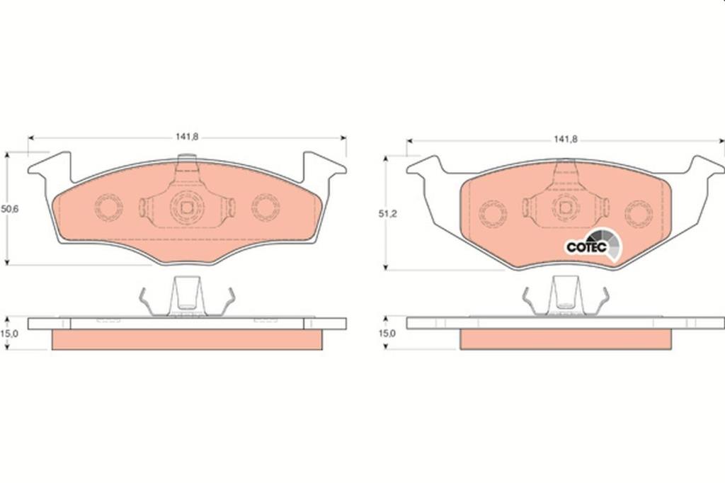 Kit Pastiglie Freno A Disco TRW GDB1306 | Ricambio Auto Di Qualità | Montaggio Facile