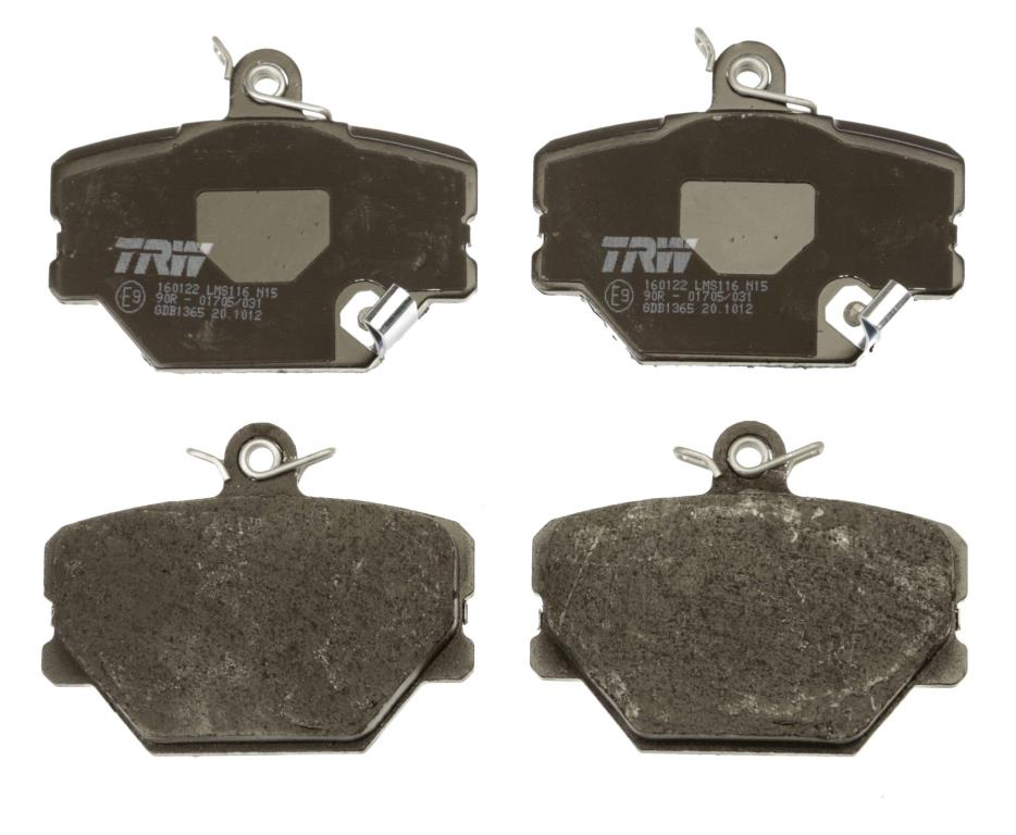 Jeu de 4 plaquettes de frein TRW ref. GDB1365
