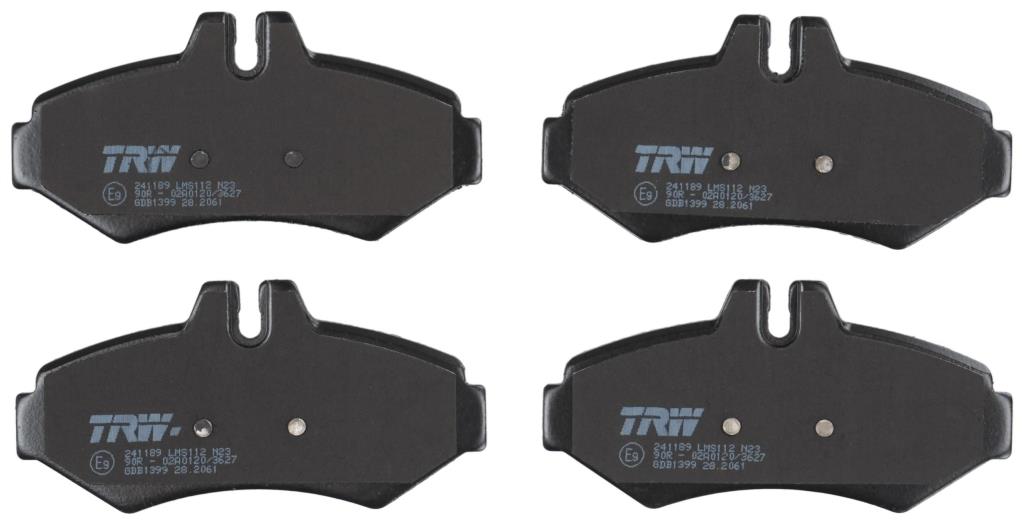 Jeu de 4 plaquettes de frein TRW ref. GDB1399
