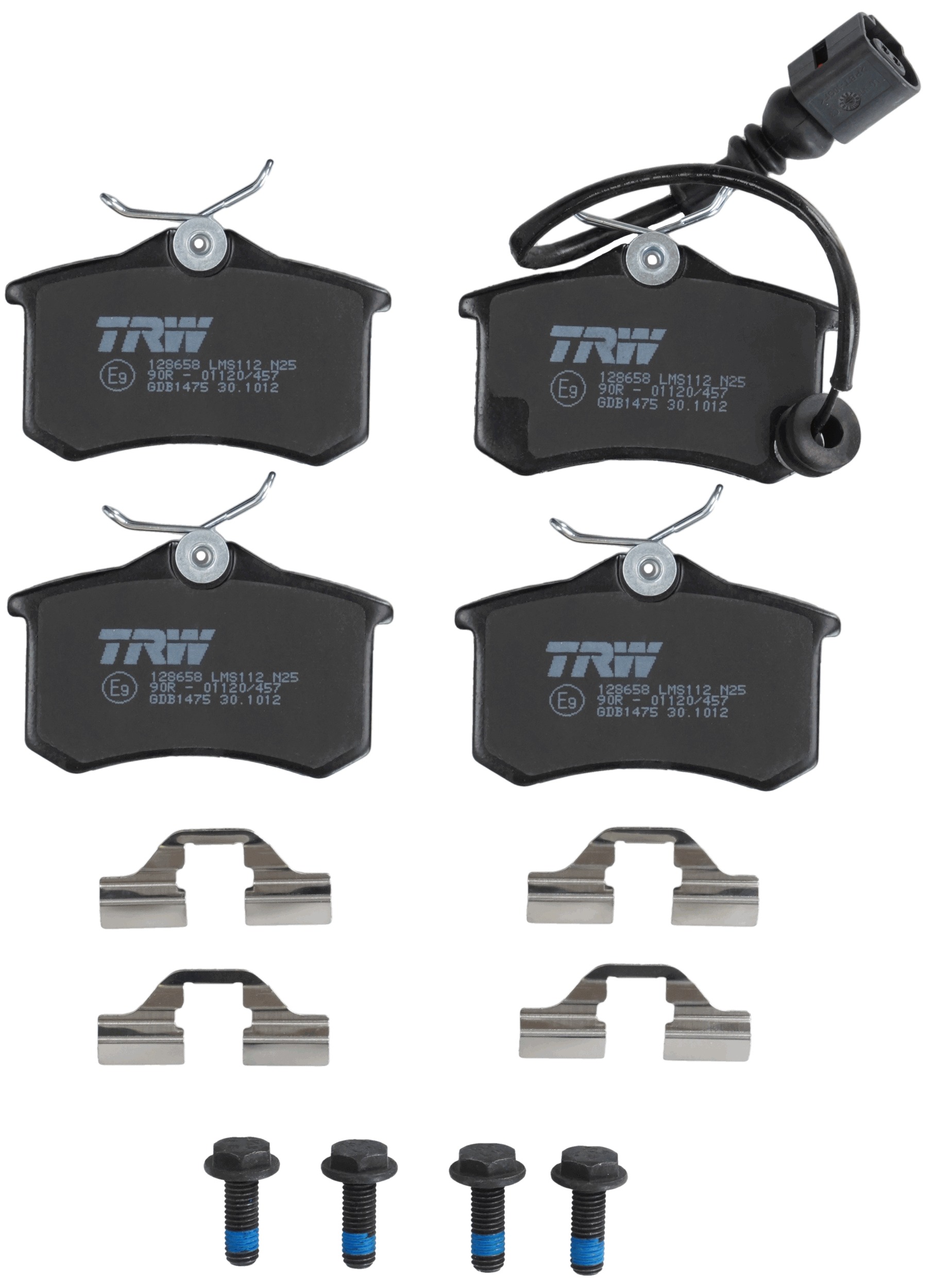 Jeu de 4 plaquettes de frein TRW ref. GDB1475