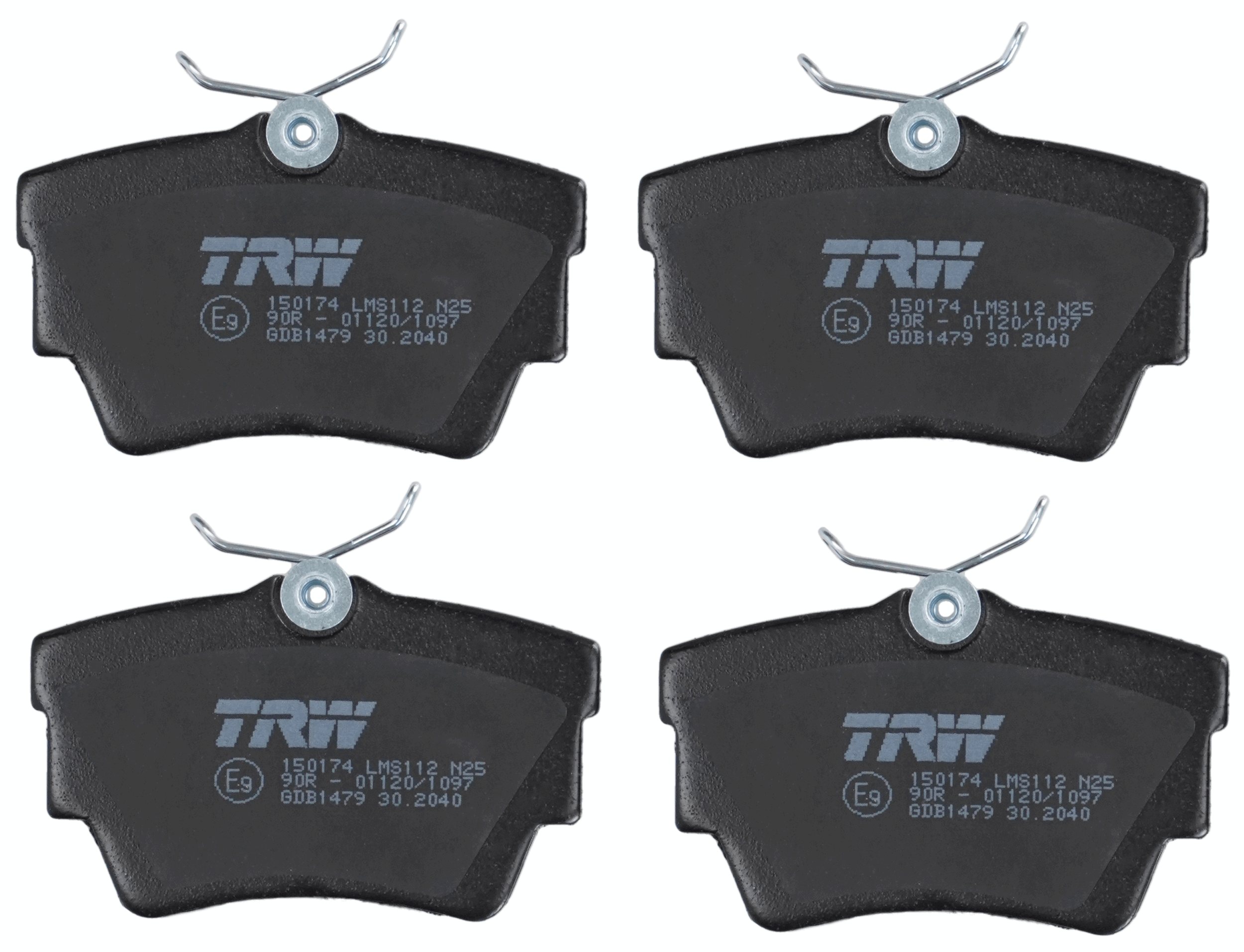 Jeu de 4 plaquettes de frein TRW ref. GDB1479