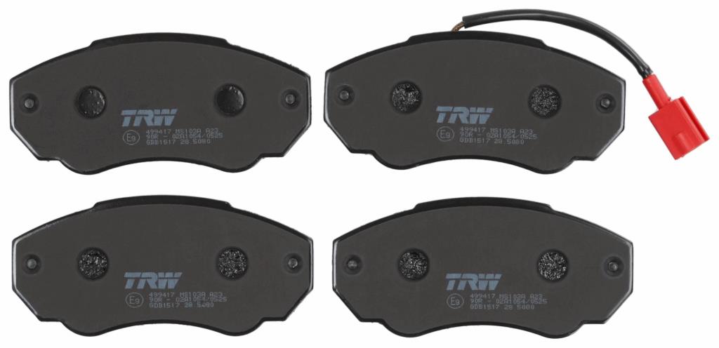 Jeu de 4 plaquettes de frein TRW ref. GDB1517