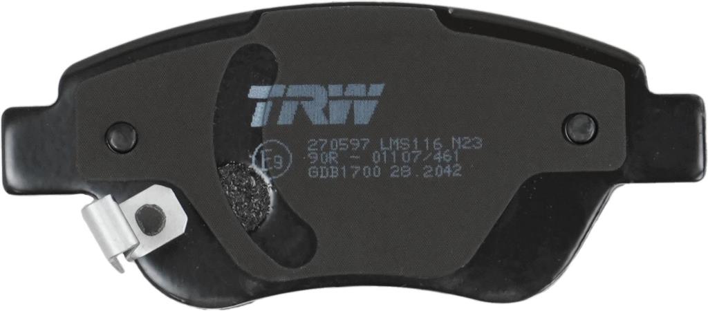 Jeu de 4 plaquettes de frein TRW ref. GDB1700