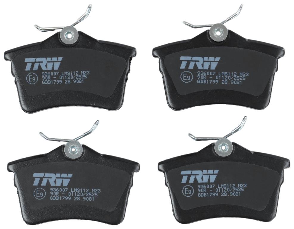 Jeu de 4 plaquettes de frein TRW ref. GDB1799