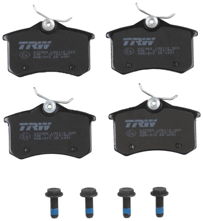 Jeu de 4 plaquettes de frein TRW ref. GDB1973