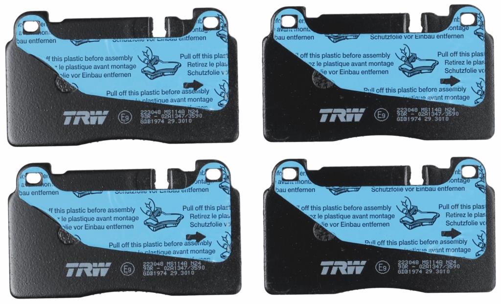Jeu de 4 plaquettes de frein TRW ref. GDB1974