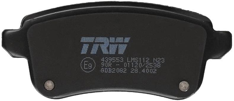 Jeu de 4 plaquettes de frein TRW ref. GDB2082