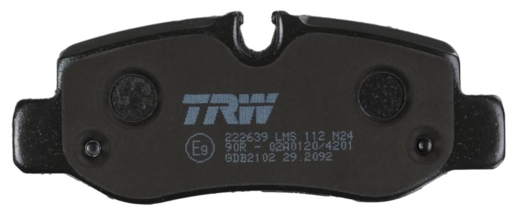 Jeu de 4 plaquettes de frein TRW ref. GDB2102
