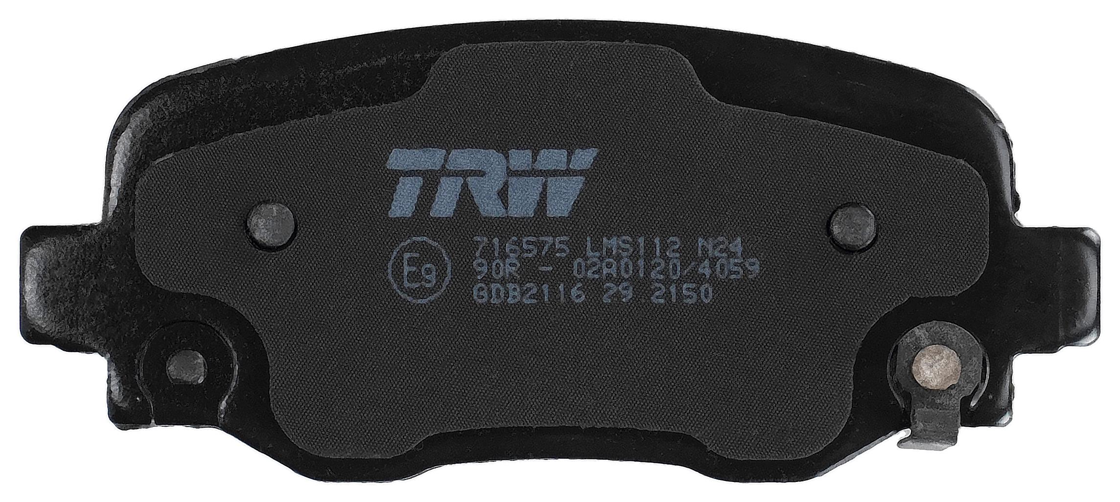 Jogo de 4 pastilhas de travão TRW GDB2116