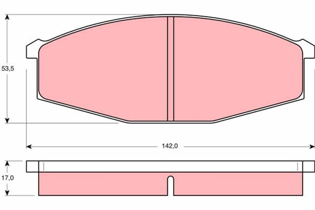 Juego de 4 pastillas de freno (Almohadilla de freno) TRW ref. GDB251