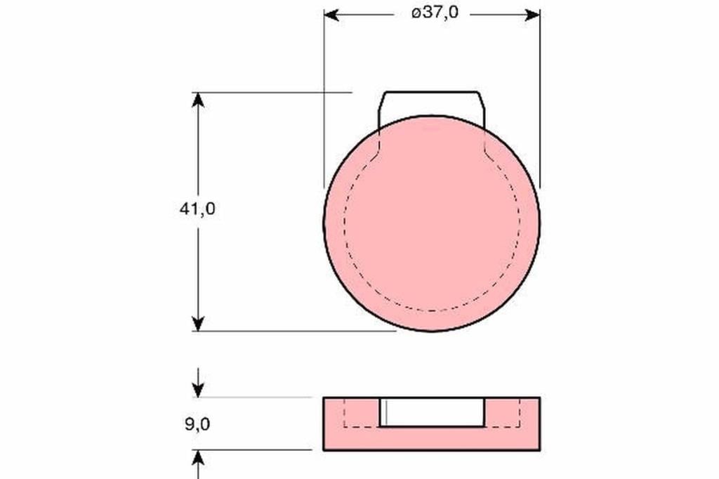 Kit de plaquettes de frein, disque de frein de stationnement TRW GDB272