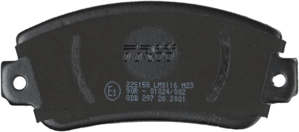 Jeu de 4 plaquettes de frein TRW ref. GDB297