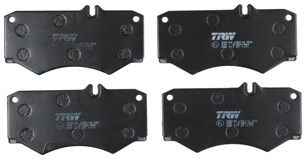 Jeu de 4 plaquettes de frein TRW ref. GDB317