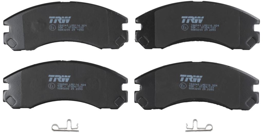 Jeu de 4 plaquettes de frein TRW ref. GDB3200