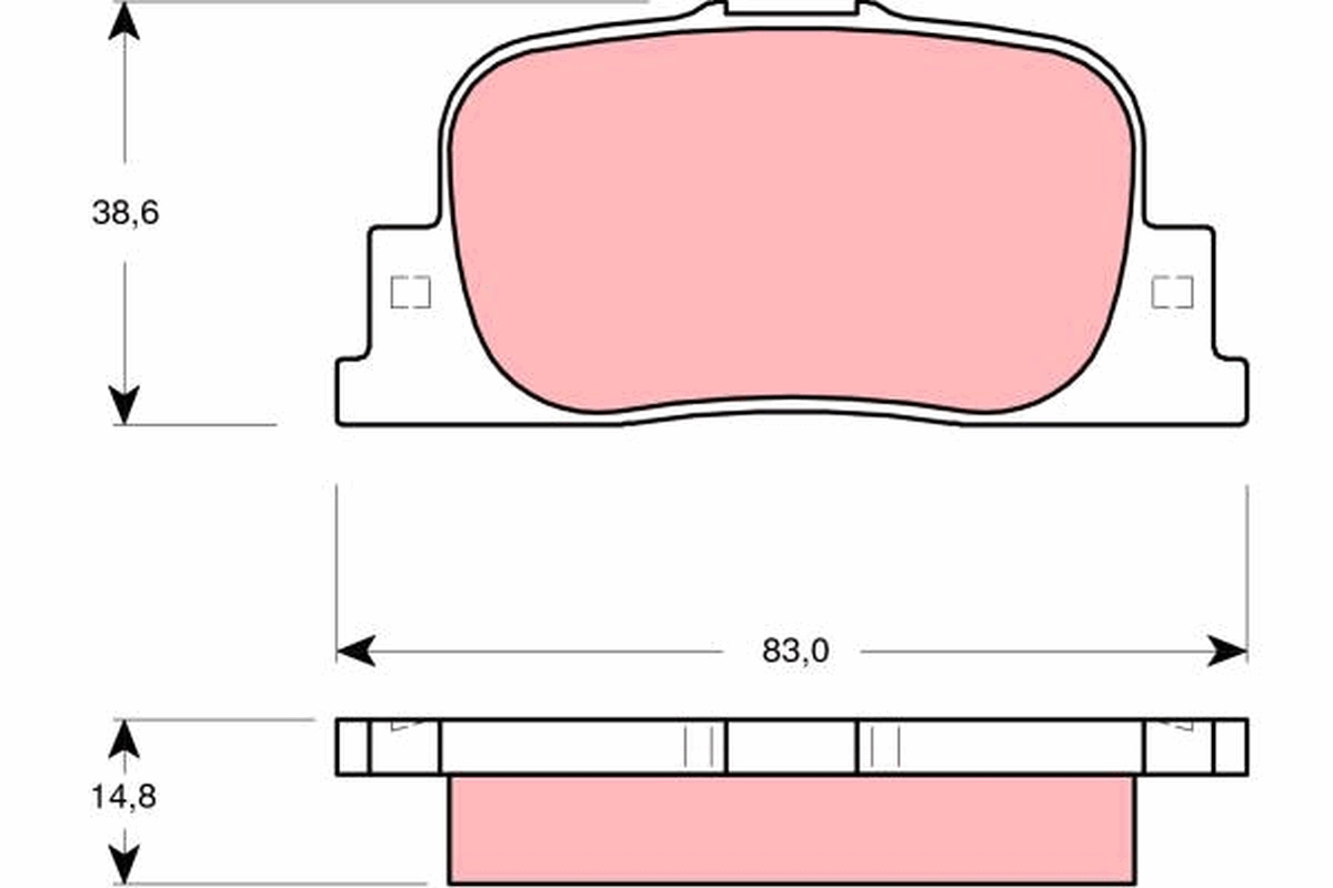 Juego de 4 pastillas de freno (Almohadilla de freno) TRW ref. GDB3278